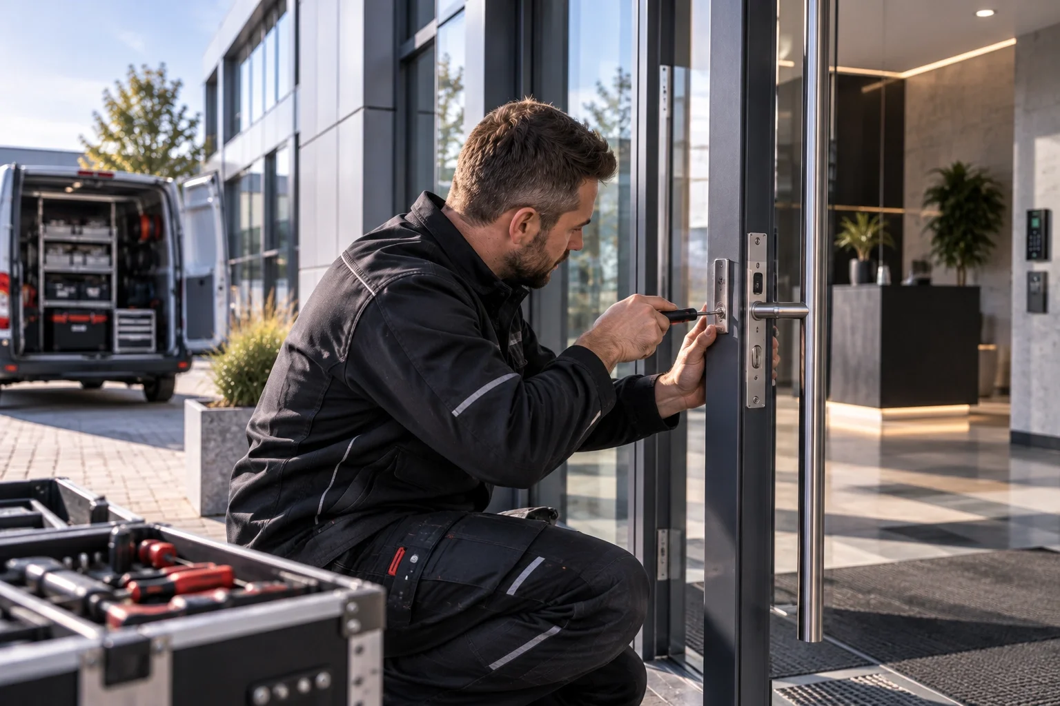 Wartung einer elektronischen Zutrittskontrolle